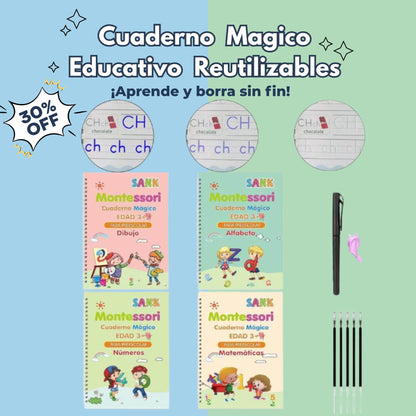 Cuaderno Mágico Educativo Reutilizable