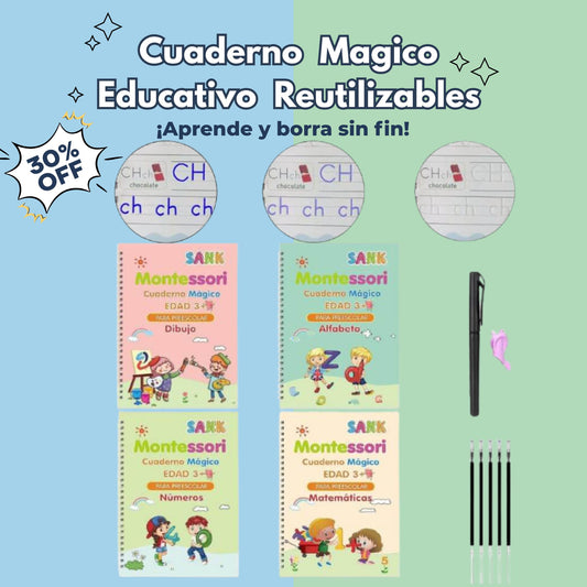 Cuaderno Mágico Educativo Reutilizable