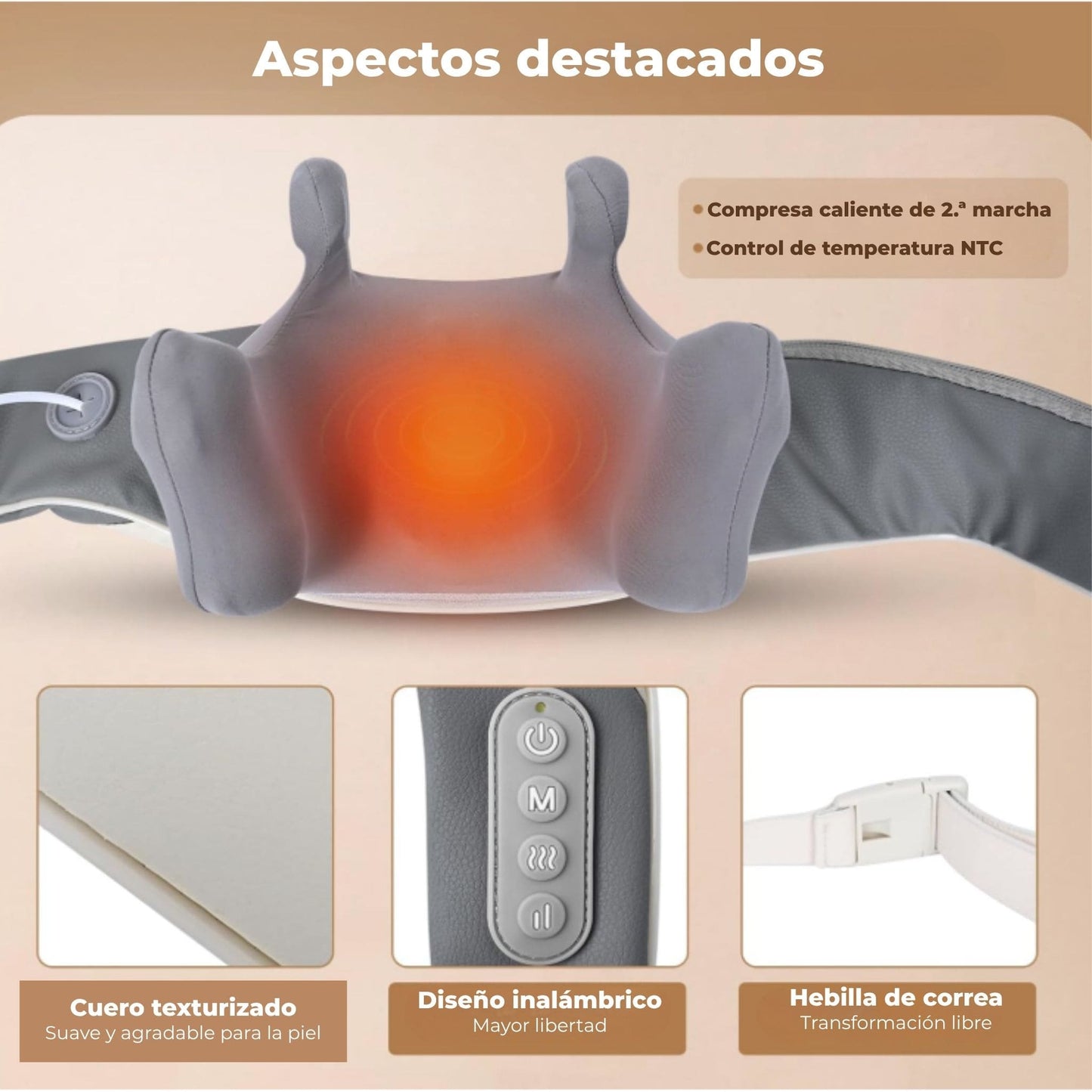 CalmaPro® Masajeador Electrico De Cuello Y Espalda
