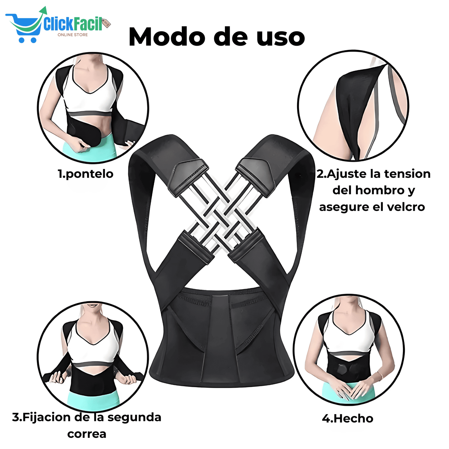 Corrector de postura ajustable
