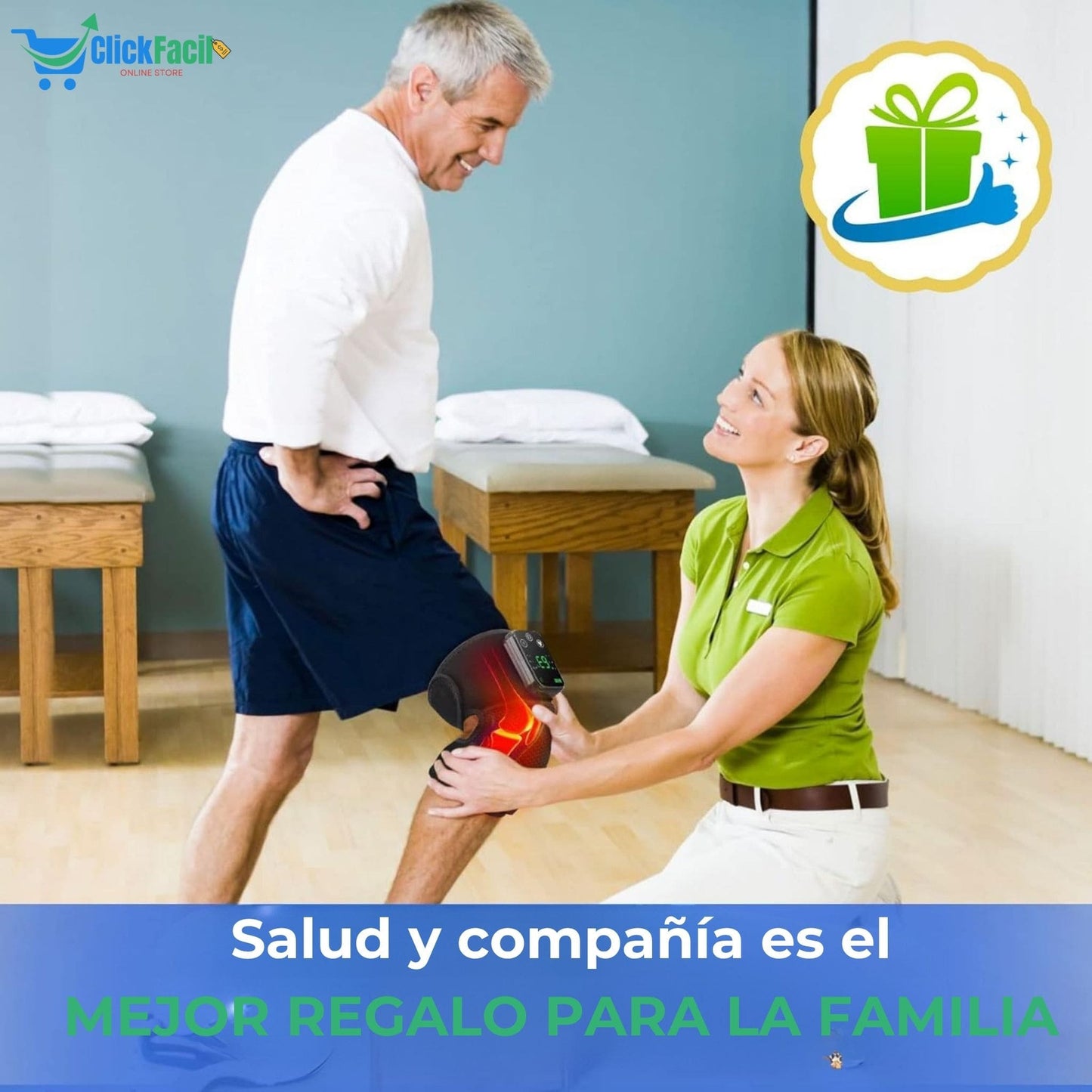 CalmFlex®-Rodillera Eléctrica Térmica Y Masajeador