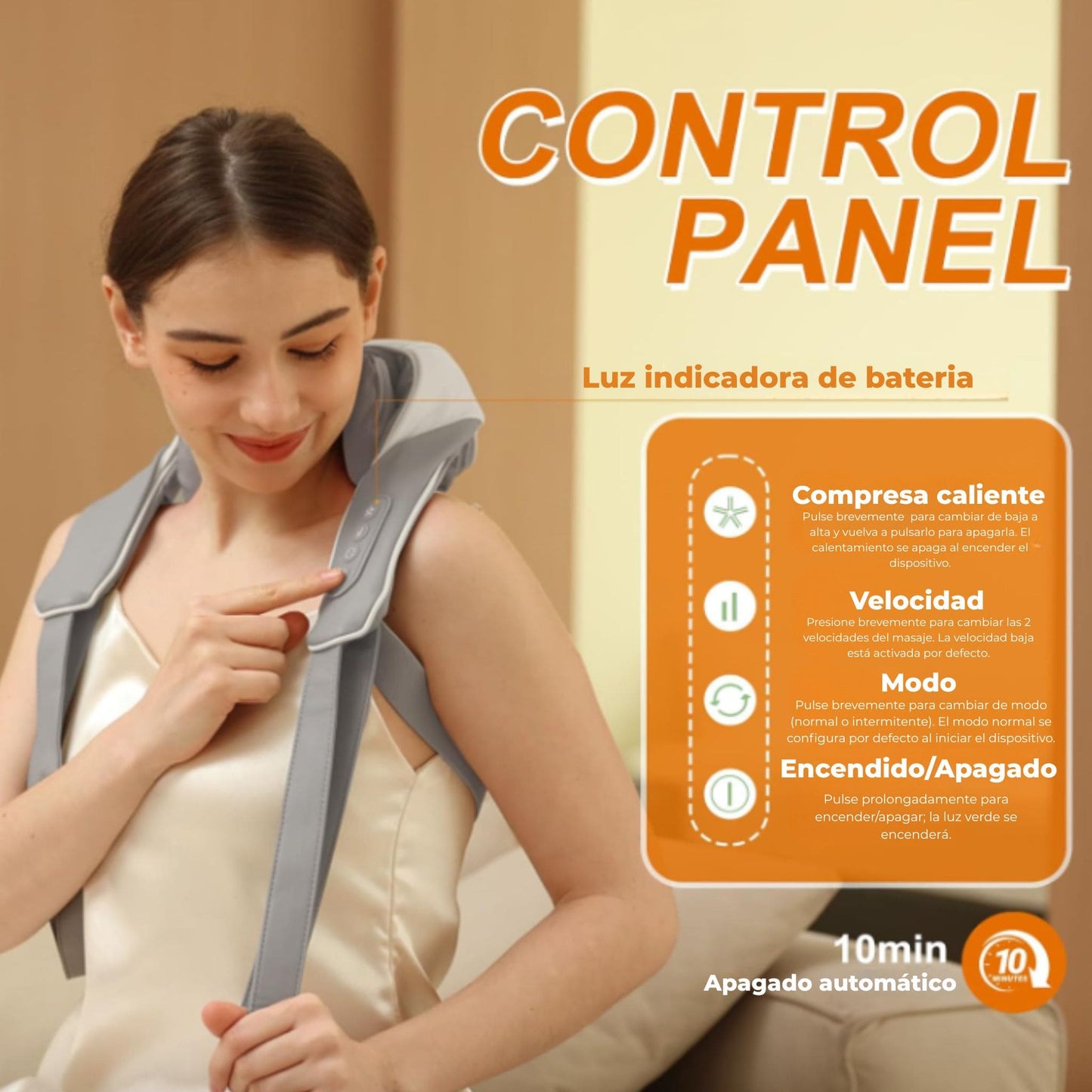 CalmaPro® Masajeador Electrico De Cuello Y Espalda