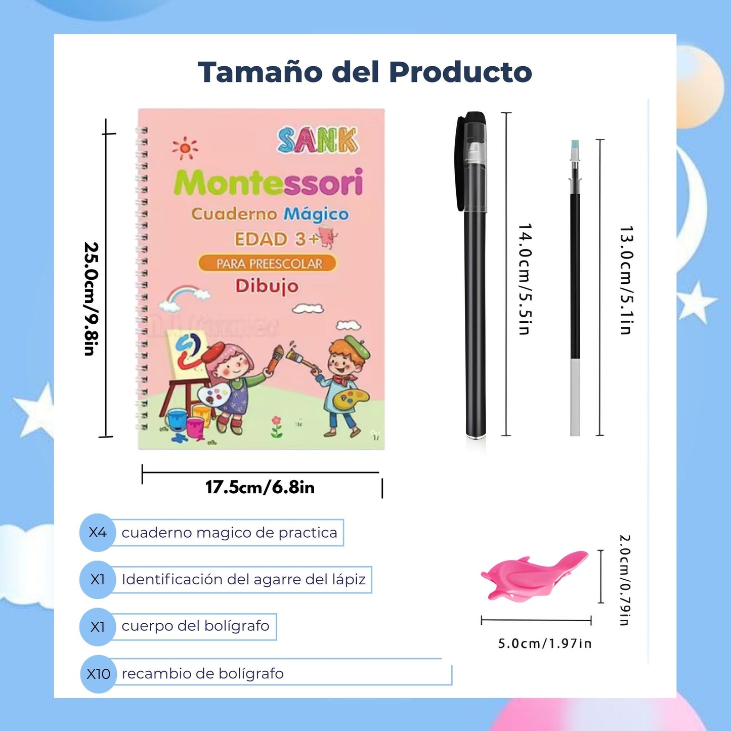 Cuaderno Mágico Educativo Reutilizable