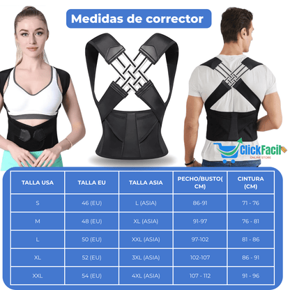 Corrector de postura ajustable