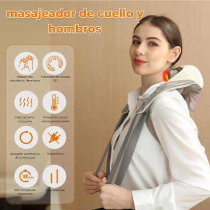 CalmaPro® Masajeador Electrico De Cuello Y Espalda