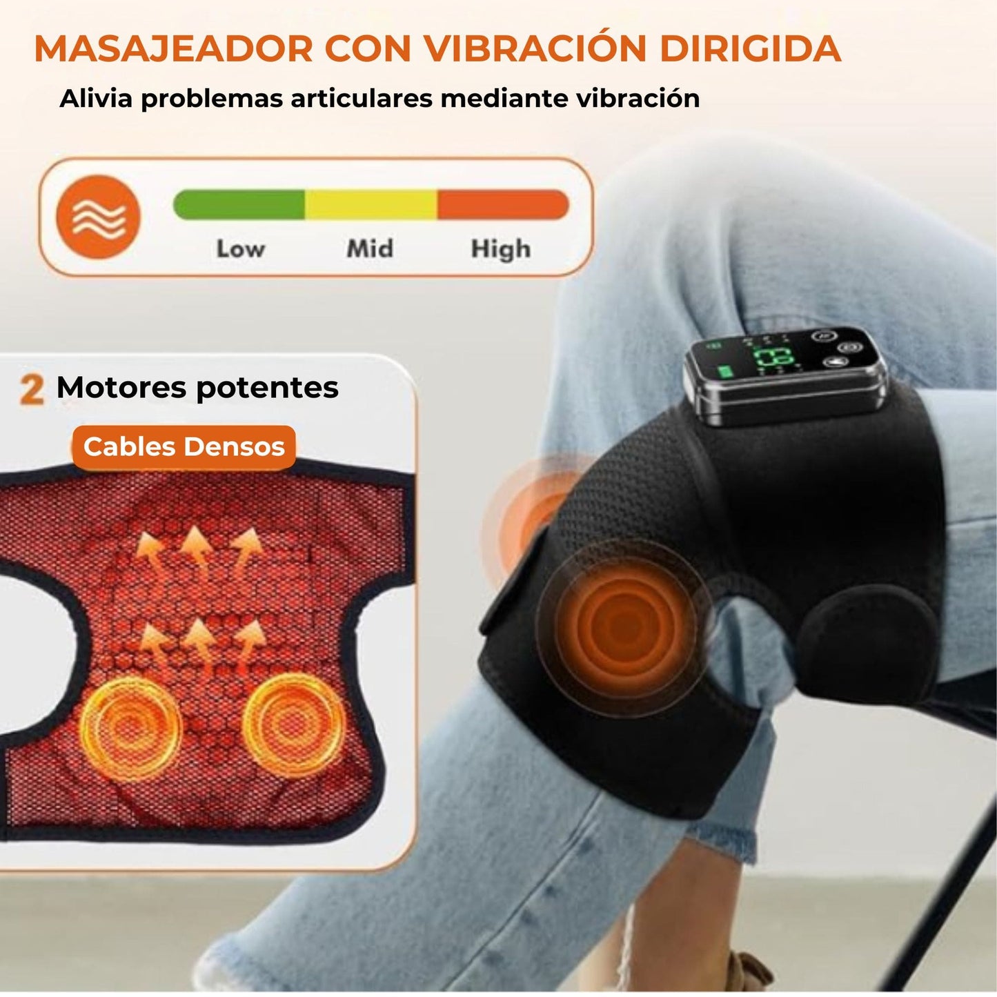CalmFlex®-Rodillera Eléctrica Térmica Y Masajeador